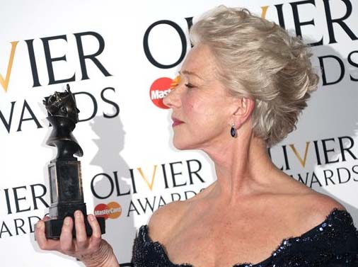 Helen Mirren at the Olivier Awards