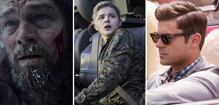 leonardo dicaprio, chloe grace moretz, zac efron, the revenant, the 5th wave, dirty grandpa, image