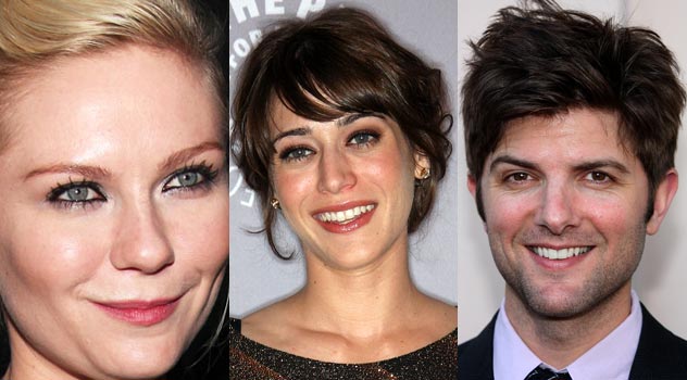 adam scott, lizzy caplan, kristen dunst