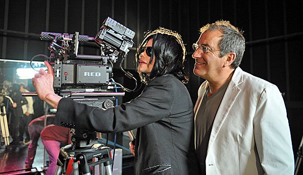 Michael Jackson and Kenny Ortega in This Is It