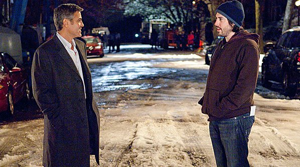 George Clooney and Jason Reitmen on set
