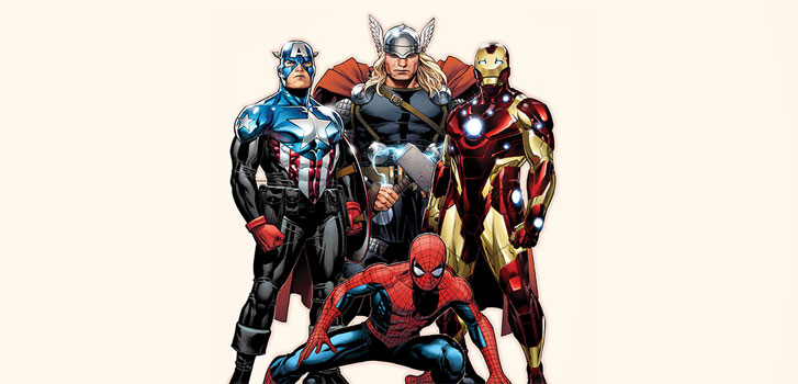 thor captain america iron man spiderman marvel