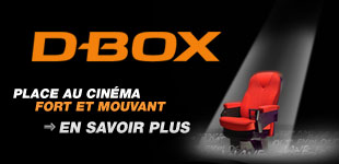 The D-Box Motion Seat technology allows you to 'Live the Movie' by perfectly synchronizing the movement of your seat with the action on screen. Choose D-Box Motion Seats for the ultimate movie going experience!
