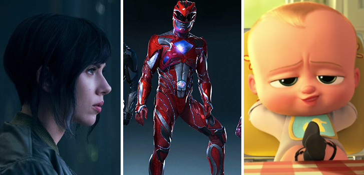 Final Power Rangers poster, The Boss Baby, Ghost in the Shell clips and more make our daily round-up