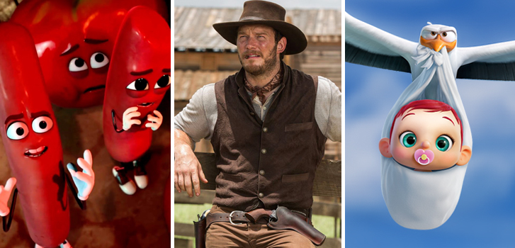 sausage party, the magnificent seven, storks,