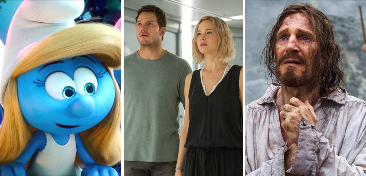 New trailers for Passengers, Smurfs: The Lost Village, Silence and more cover our weekly round-up