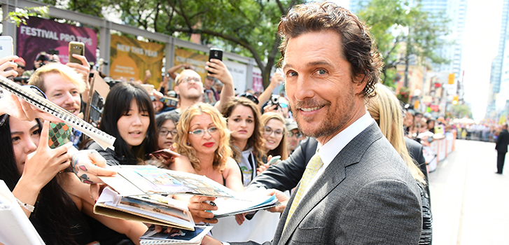 matthew mcconaughey, tiff, sing,