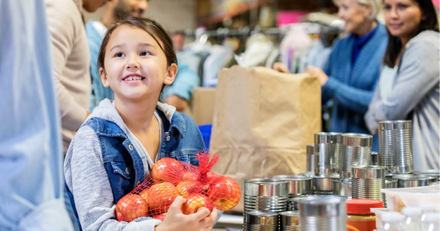 Child in donation centre