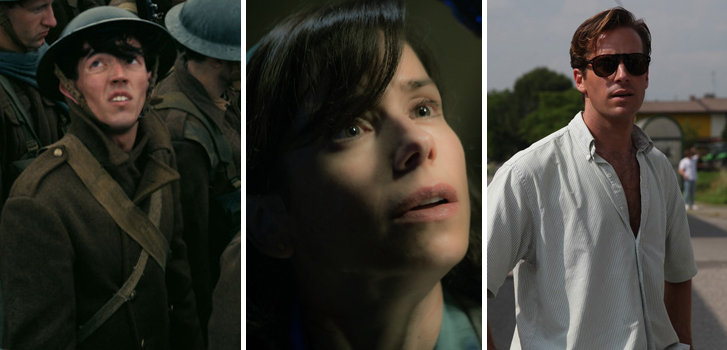 Dunkirk, The Shape of Water, Call Me By Your Name and all of the 2018 BAFTA Nominations