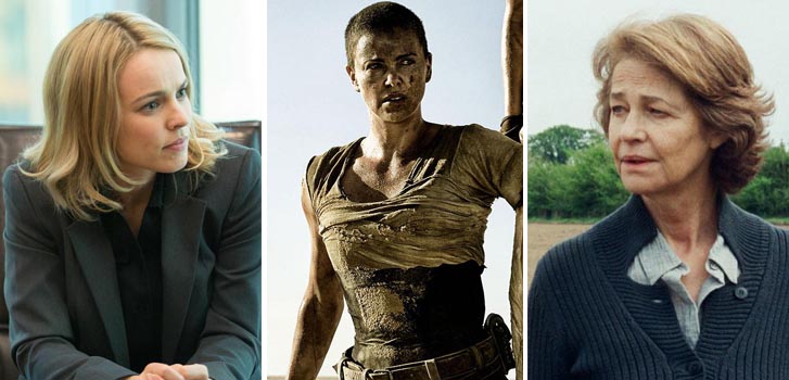 rachel mcadams, spotlight, charlize theron, mad max: fury road, charlotte rampling, 45 years, oscars, image