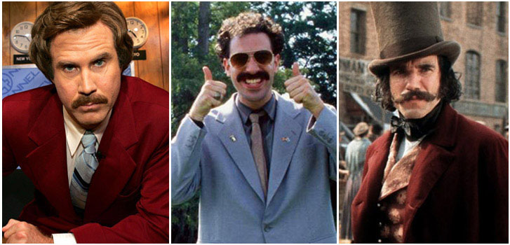 Top 10 movie moustaches