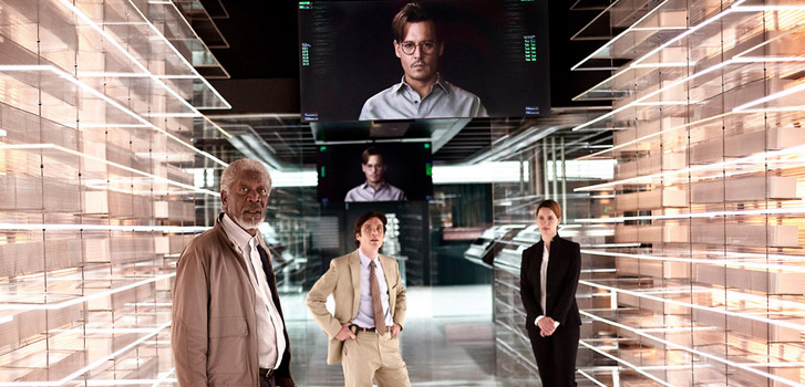 Wally Pfister's Transcendence starring Morgan Freeman, Cillian Murphy, Johnny Depp and Rebecca Hall, photo