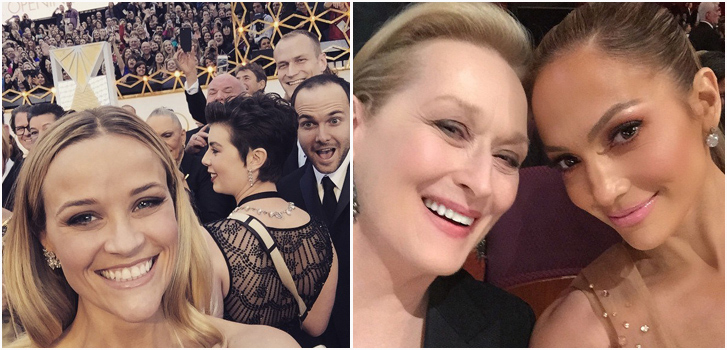 Reese Witherspoon, Meryl Streep, jennifer Lopez, Instagram Oscars, photo
