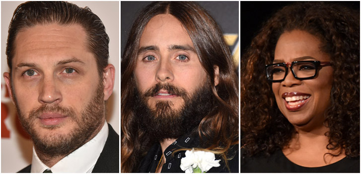 TOm hardy, jared leto, Oprah Winfrey, Suicide Squad, photo