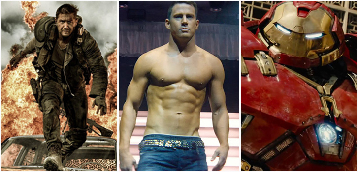 Mad Max Fury Road, magic Mike XXl, Avengers Age of Ultron, photo