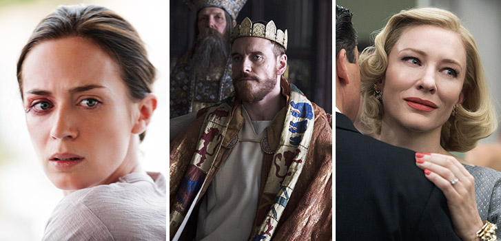 Emily Blunt, Sicario, Michael Fassbender, Macbeth, Cate Blanchett, Carol, Photo