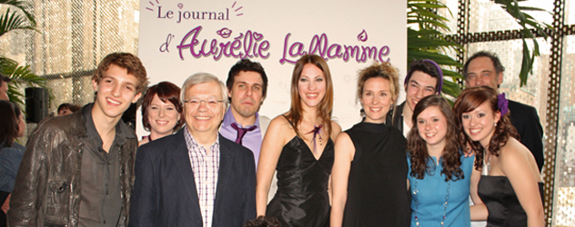 Sur le tapis rouge du film Le journal d’Aurélie Laflamme