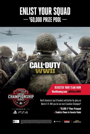 WorldGaming Call of Duty: WWII Canadian Championship - March 3-4