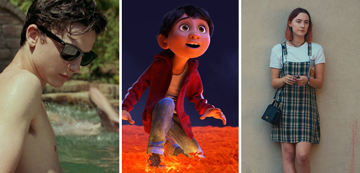 Call Me By Your Name, Coco, Lady Bird and more are nominated for Golden Globes