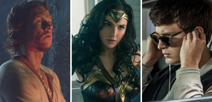 wonder woman, transformers: the last knight, baby driver, mark wahlberg, gal gadot, ansel elgort, movie, film, june, new, new releases,