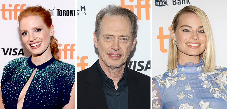 Jessica Chastain, Steve Buscemi, and Margot Robbie arrive at the Toronto International Film Festival!