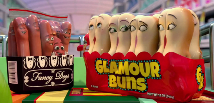 New Sausage Party clip sees Kristen Wiig and Jonah Hill fighting in the supermarket