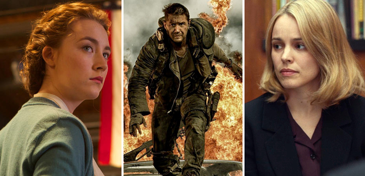 saoirse ronan, brooklyn, mad max fury road, tom hardy, rachel mcadams, spotlight, image
