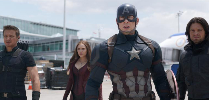 captain america: civil war, chris evans, elizabeth olsen, sebastian stan, anthony mackie, image,