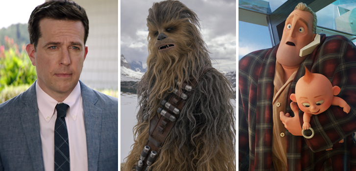 tag, ed helms, chewbacca, solo: a star wars story, the incredibles, disney, pixar
