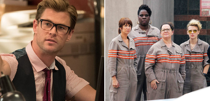 chris hemsworth, kristen wiig, leslie jones, melissa mccarthy, kate mckinnon, ghostbusters, trailer, image