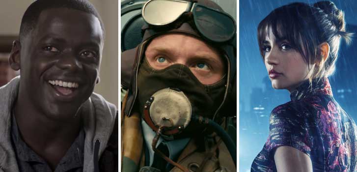 get out, dunkirk, blade runner 2049