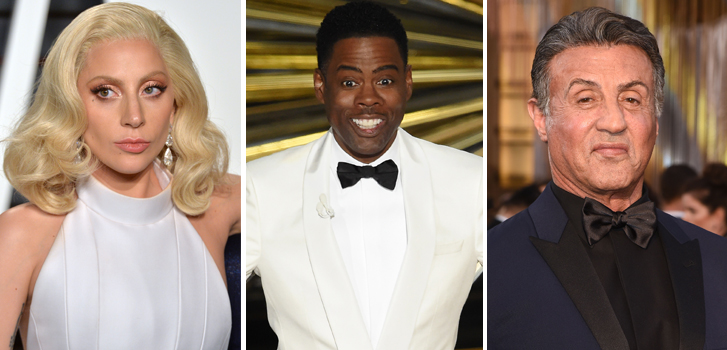 lady gaga, chris rock, sylvester stallone, oscars, image