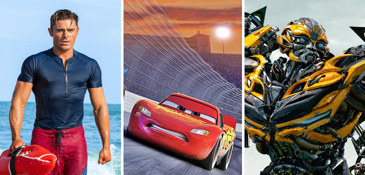 baywatch, cars 3, transformers, cineplex, news, new, posters, trailers